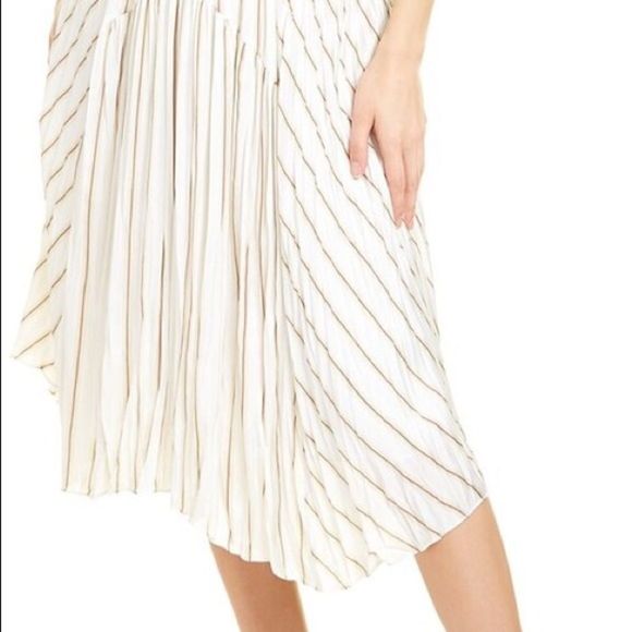 Vince crushed panel stripe midi skirt size M - Picture 3 of 7
